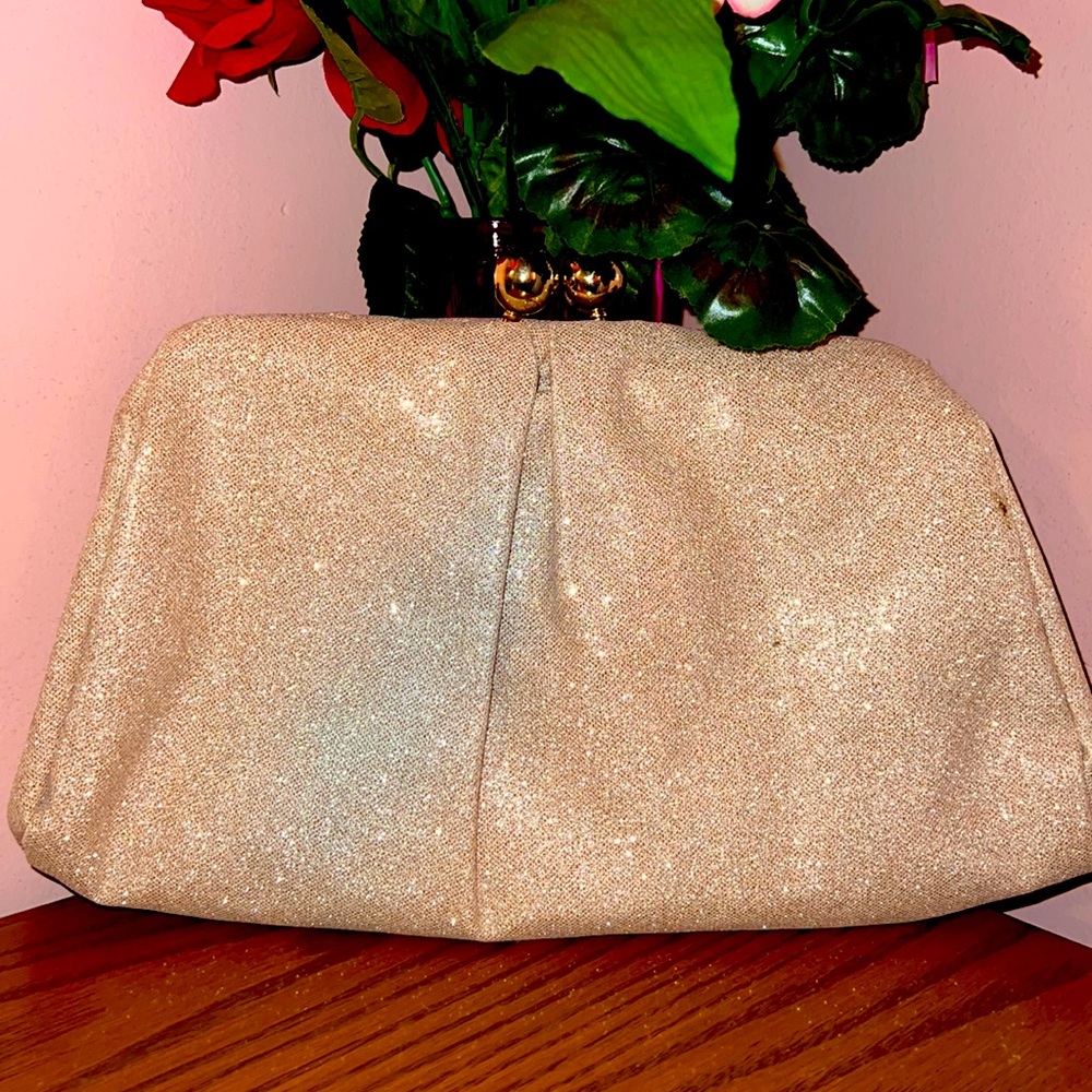 Jumbo Sparkly Gold Clutch